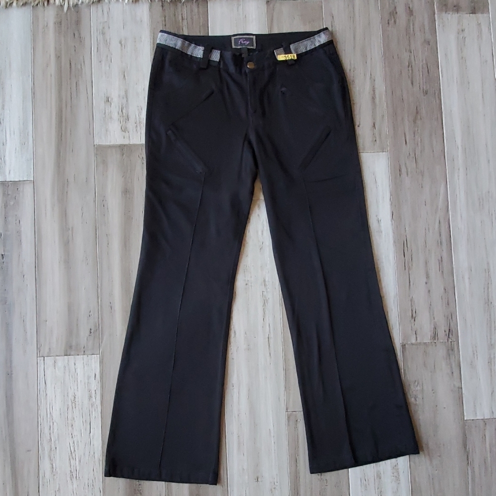 Fray Dress Pants Trousers with Slanted Pockets